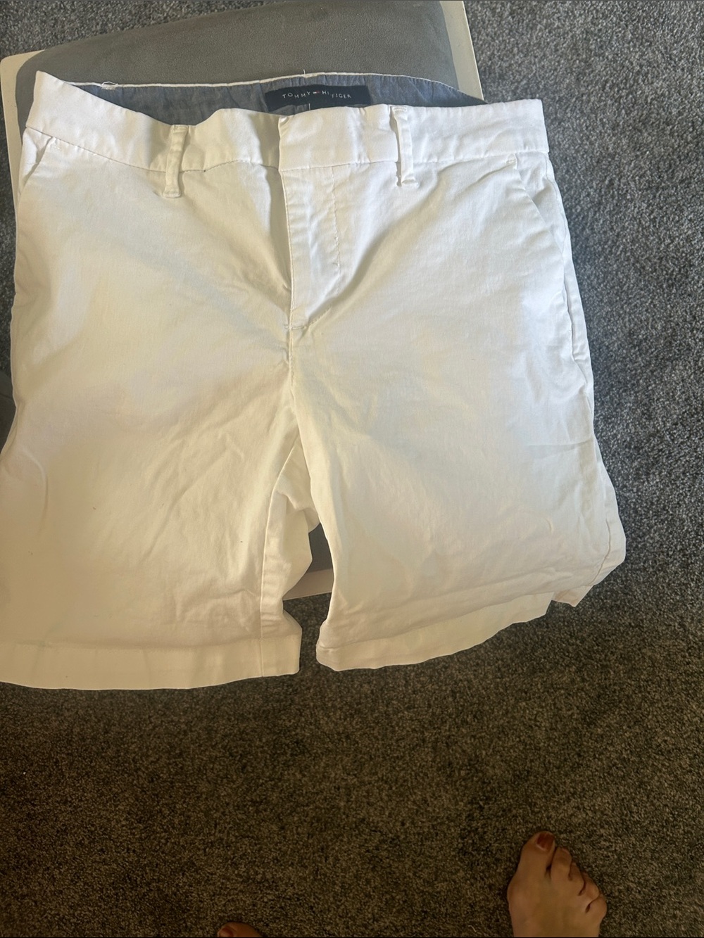 Tommy Hilfiger White Women’s Cotton Chino Shorts